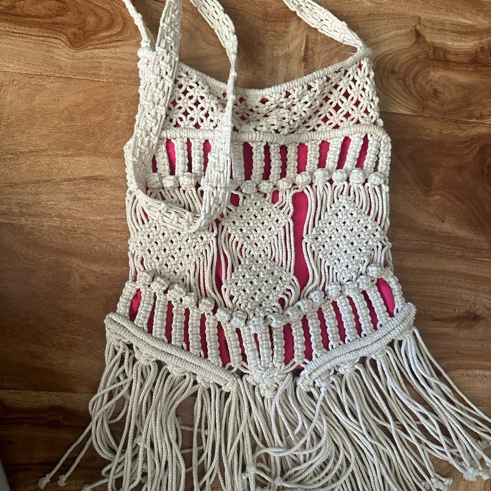 Boho crochet hippie fringe Bag
